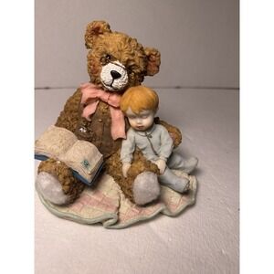 House of Lloyd Pappa Bears Storytime Resin Figurine 5" Teddy Bear Fair‎ Baby Boy